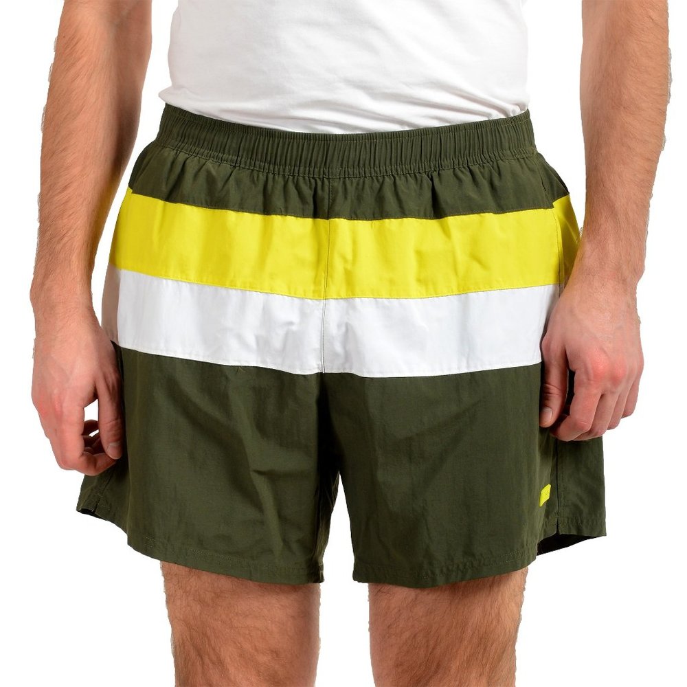Hugo Boss Men "Filefish" Striped Swim Board Shorts